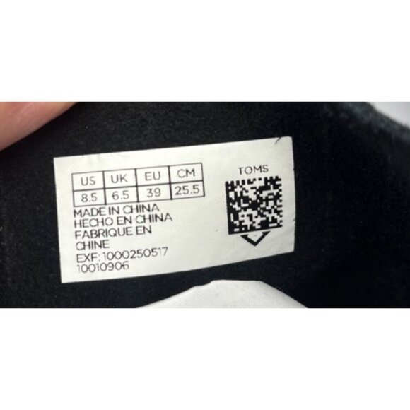 Toms Mila Black‎ Suede Ankle Boots Chunky Heel Size 8.5 Wrap Around - Picture 4 of 7